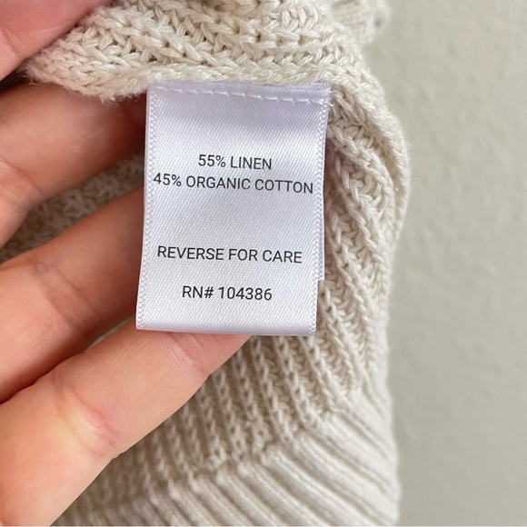 Garnet Hill Portside Linen & Organic-Cotton Sweater Vest Size Medium - Picture 4 of 6